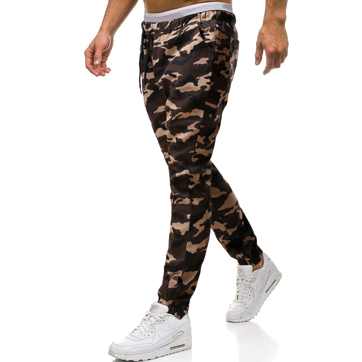 Herren Cargohose mit stylischem Camouflage-Design und elastischem Bund Aliams