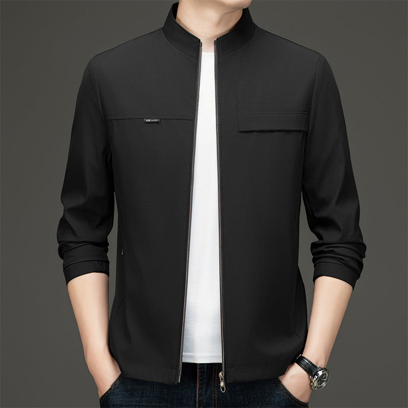 Herren elegante und sportliche Übergangsjacke mit Stehkragen Aliams