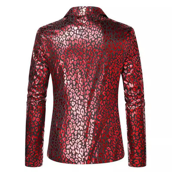 Herren Glamouröser Leopardenmuster Blazer Aliams