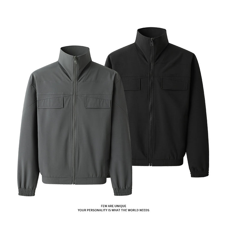 Herren Freizeitjacke mit praktischen Taschen und hohem Kragen Aliams