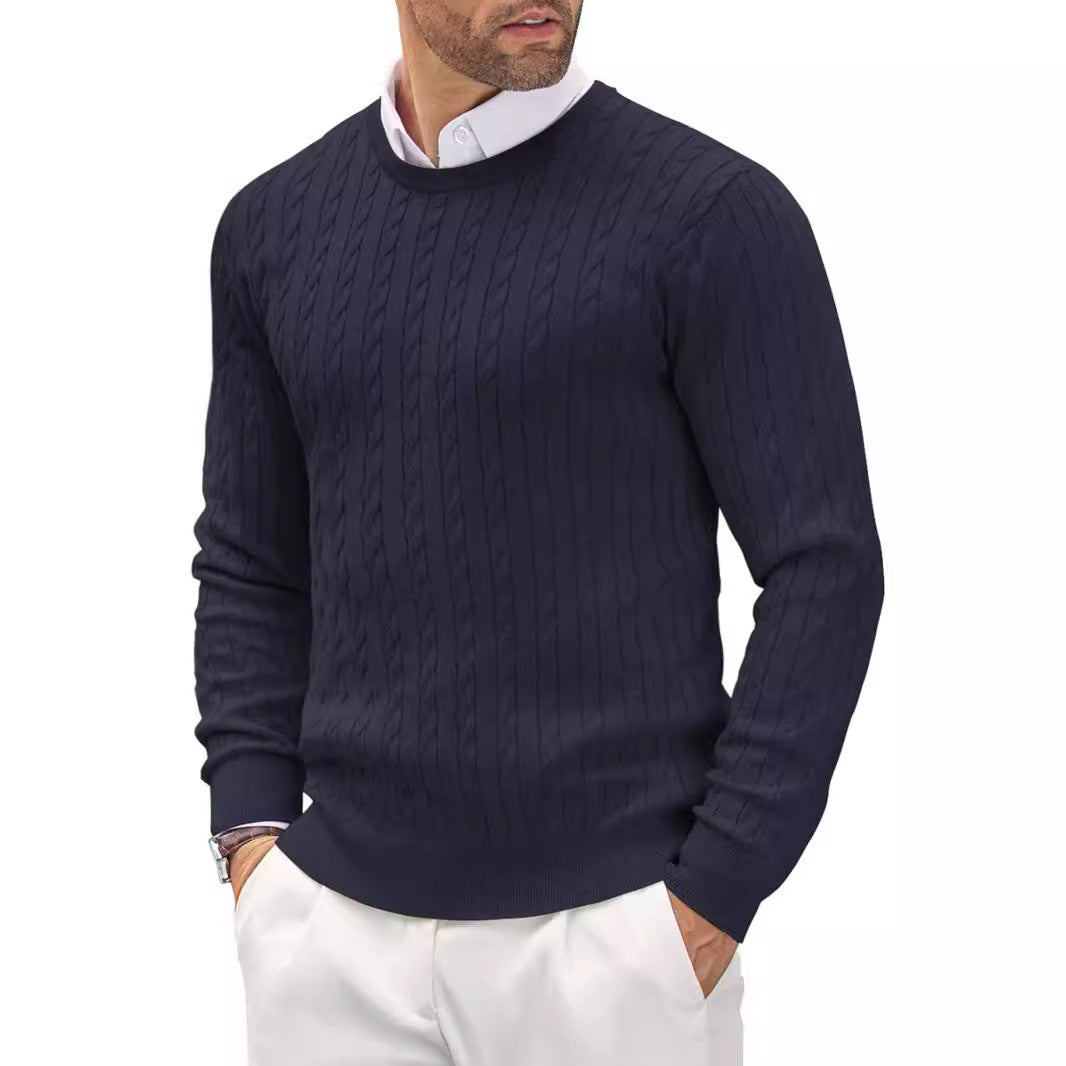 Herren Strickpullover mit strukturiertem Zopfmuster Aliams
