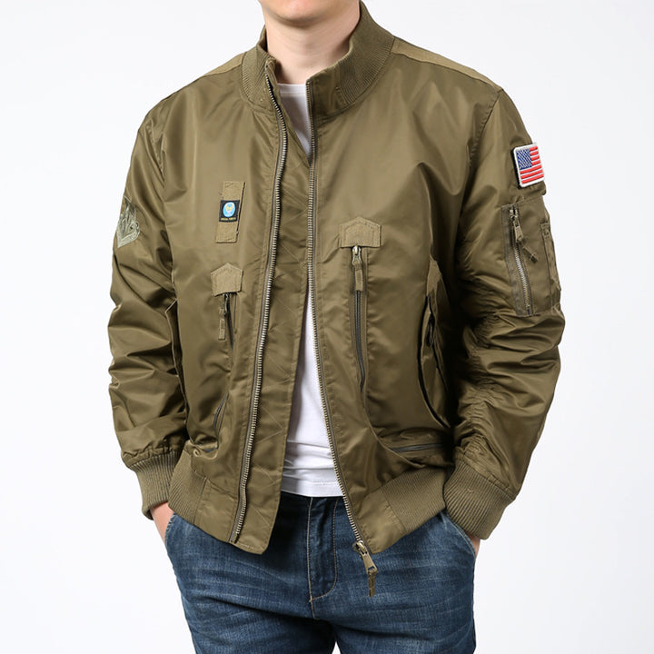 Herren Bomberjacke mit vielseitigen Taschen und strapazierfähigem Material Aliams