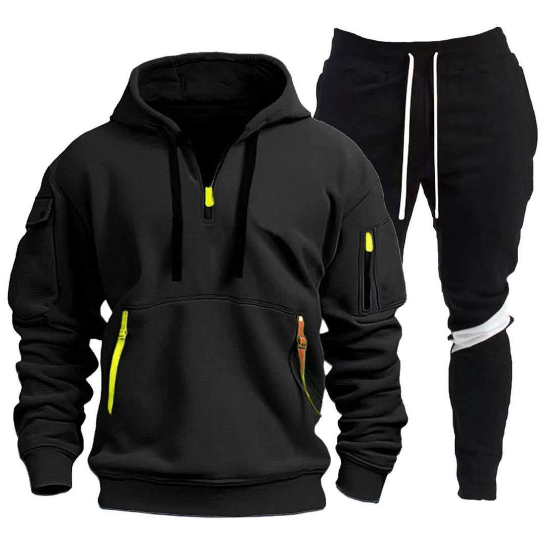 Herren Sportliche Hoodie- und Jogginghosen Kombination Aliams