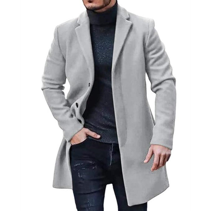 Herren eleganter Langmantel mit modernem Schnitt und praktischen Taschen Aliams 1757081343