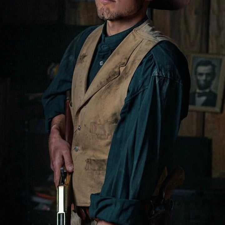 Herren rustikale Arbeitsweste aus robustem Stoff Aliams