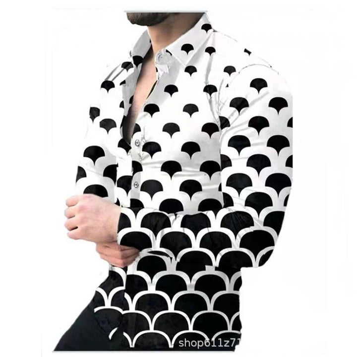 Herren Hemd mit auffälligem Punktmuster Aliams