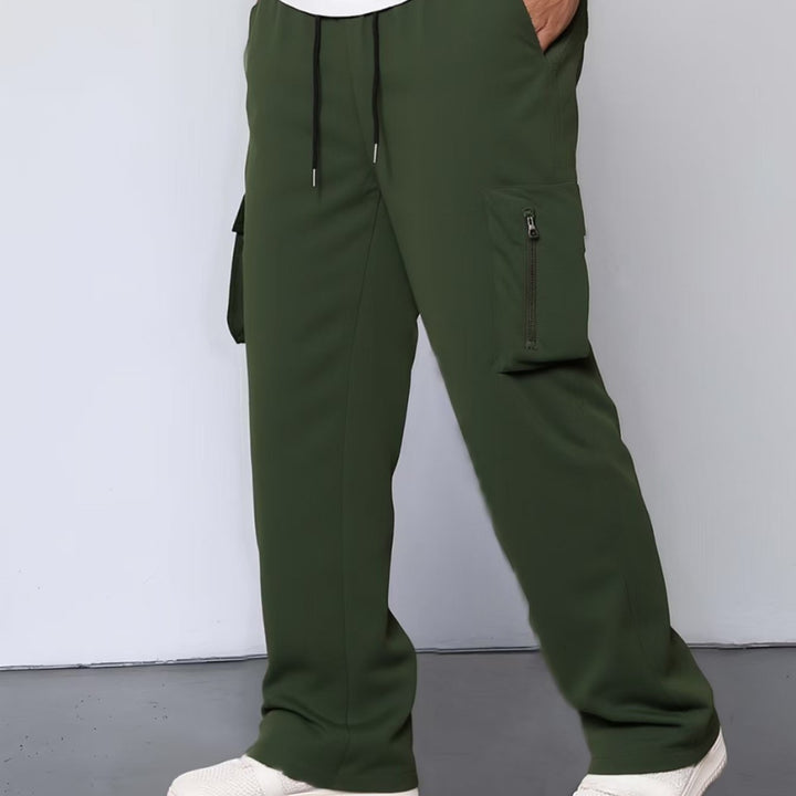 Herren Cargo-Hose mit funktionalen Taschen und verstellbarem Bund Hedi-Mode