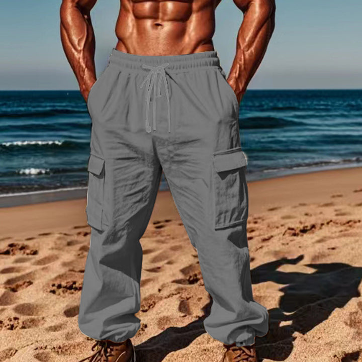 Herren Cargo-Hose mit verstellbarem Bund und praktischen Seitentaschen Aliams