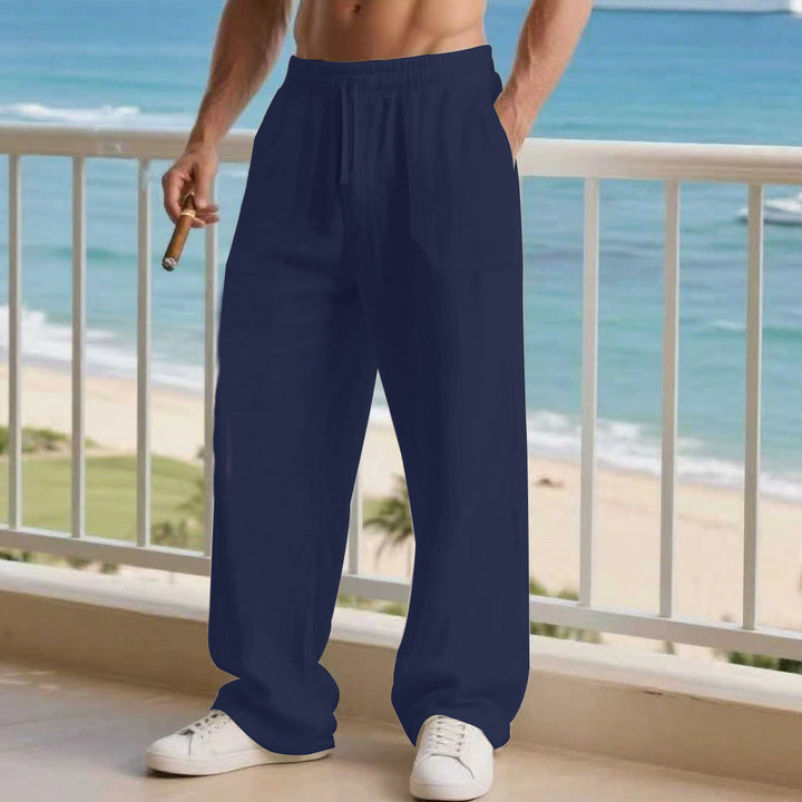 Herren bequeme Freizeit-Hosen mit elastischem Bund und praktischen Taschen Aliams