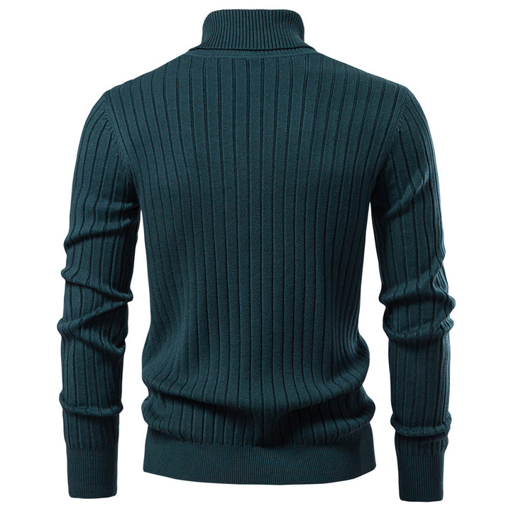 Herren Rollkragenpullover mit feinem Rippstrukturdesign Aliams