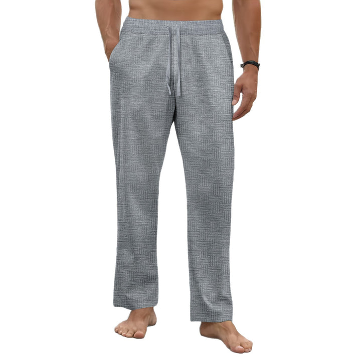 Herren bequeme Freizeithose mit elastischem Bund und modernen Mustern Aliams