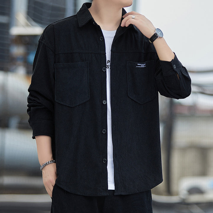 Herren Kordhemdjacke mit praktischen Brusttaschen Aliams