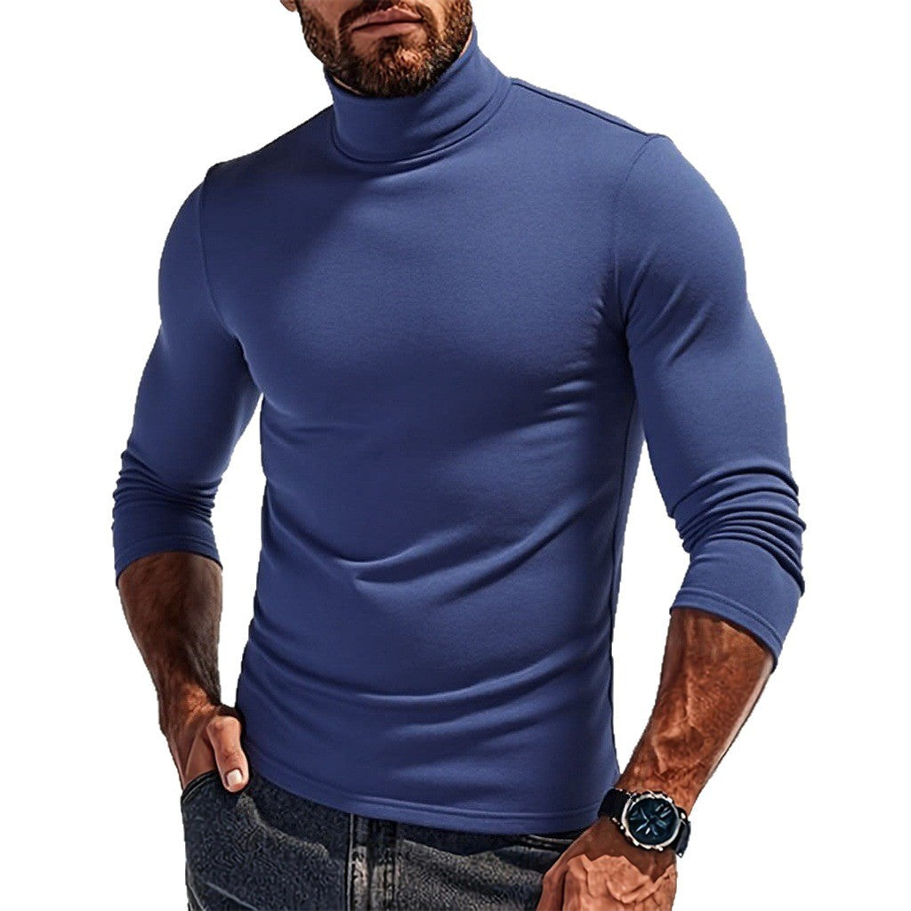 Herren Rollkragenpullover aus elastischem Material Aliams