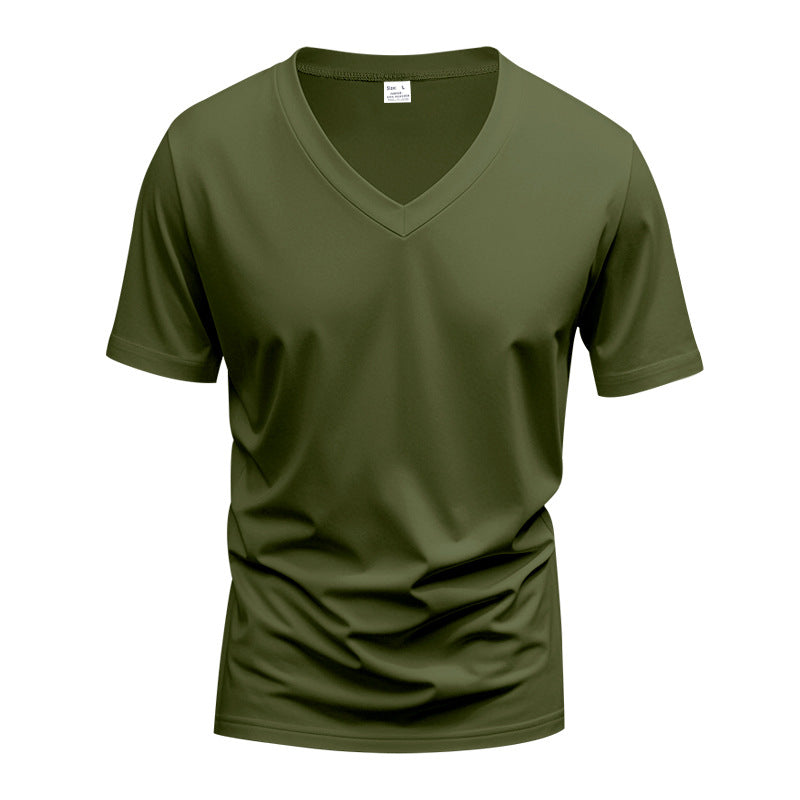 Herren V-Ausschnitt T-Shirt aus atmungsaktivem Funktionsmaterial Aliams 1754373690