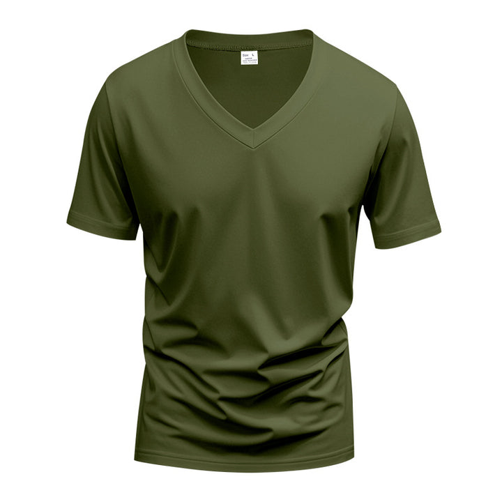 Herren V-Ausschnitt T-Shirt aus atmungsaktivem Funktionsmaterial Aliams 1754373690