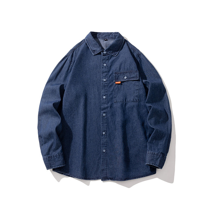 Herren Denim Overshirt mit aufgesetzter Brusttasche Aliams