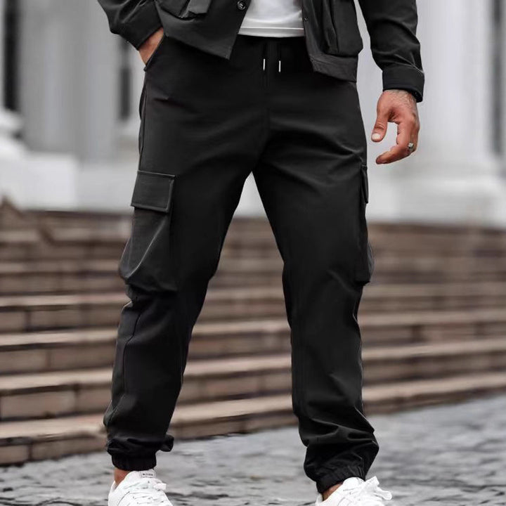 Herren Cargo-Jogginghose mit elastischem Bund und praktischen Taschen Aliams