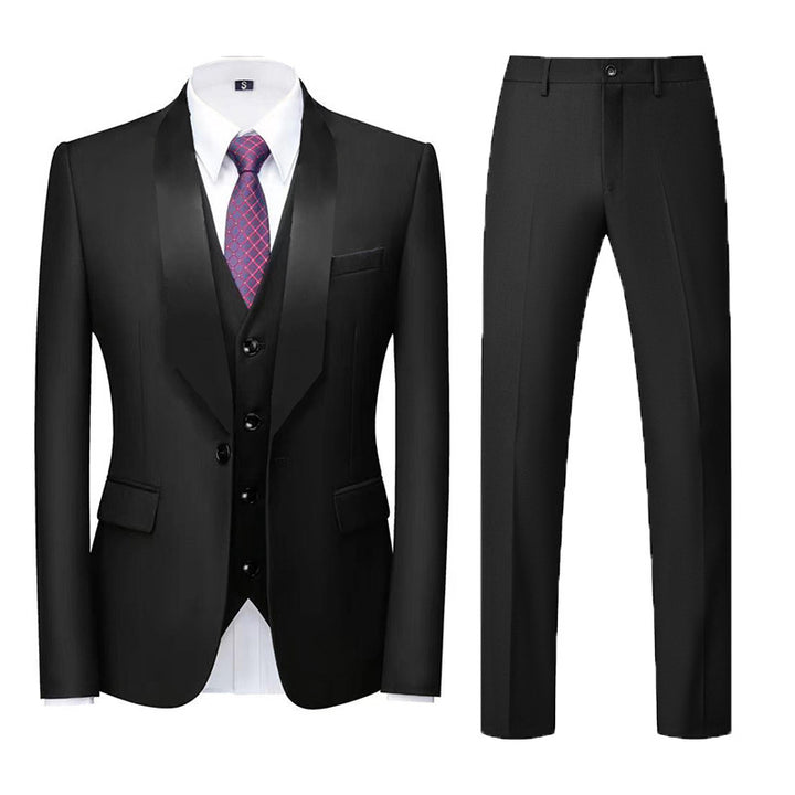 Herren elegantes dreiteiliges Anzugset mit schimmerndem Design Aliams