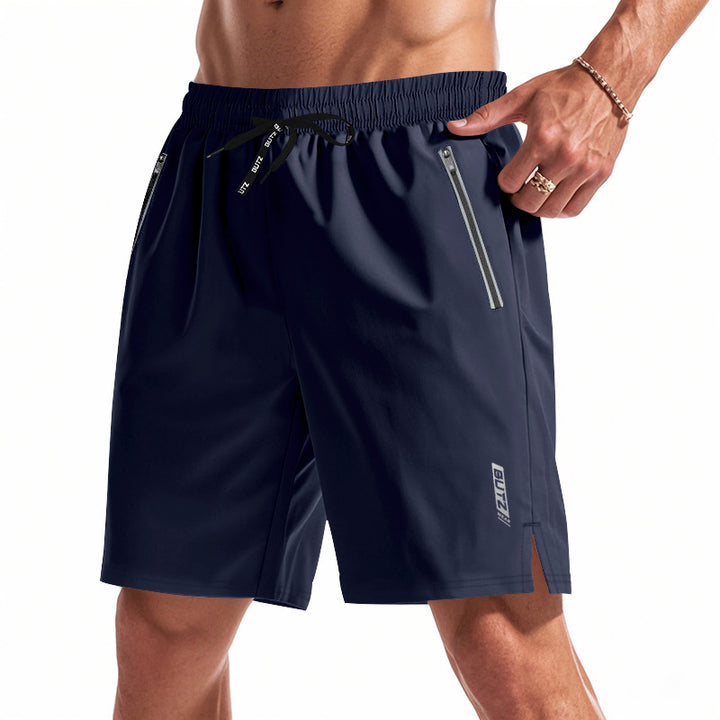 Herren Sport Shorts mit elastischem Bund und praktischen Zipper-Taschen Aliams