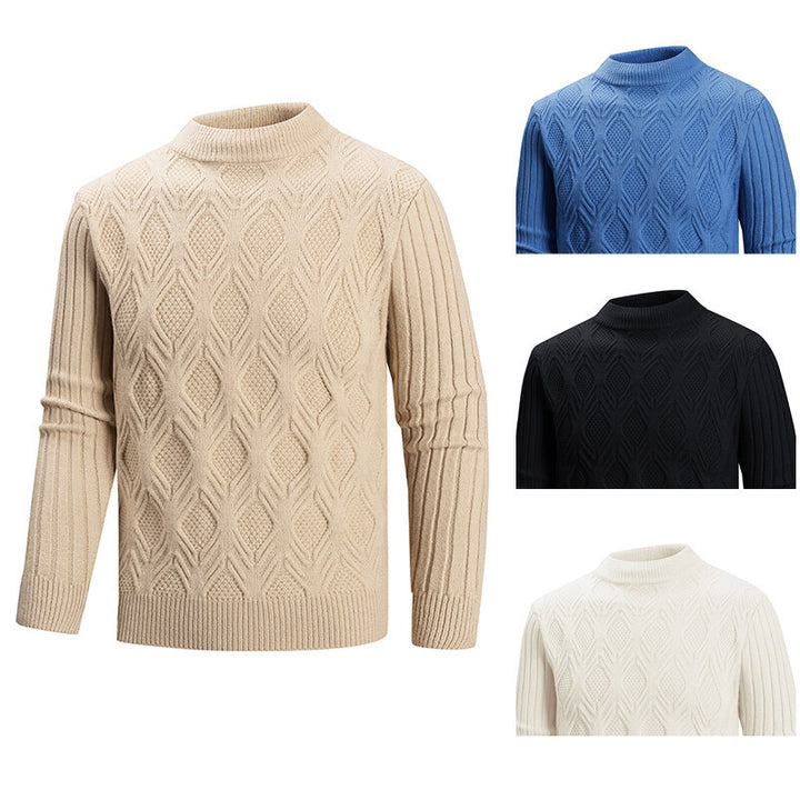 Herren Rollkragenpullover mit strukturierter Strickoberfläche Aliams