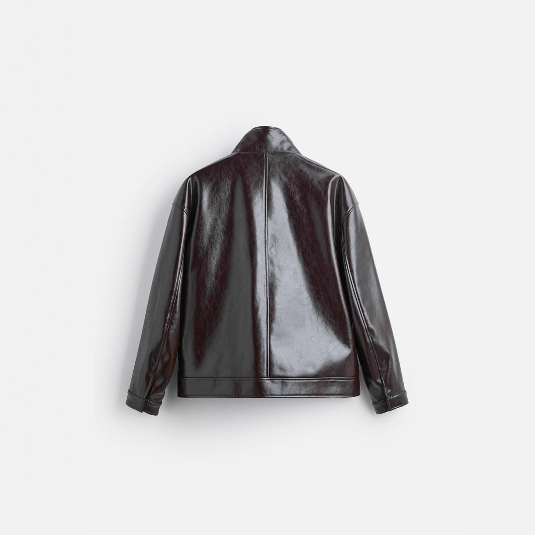 Herren Bikerjacke aus edlem Kunstleder mit praktischen Klappentaschen Aliams