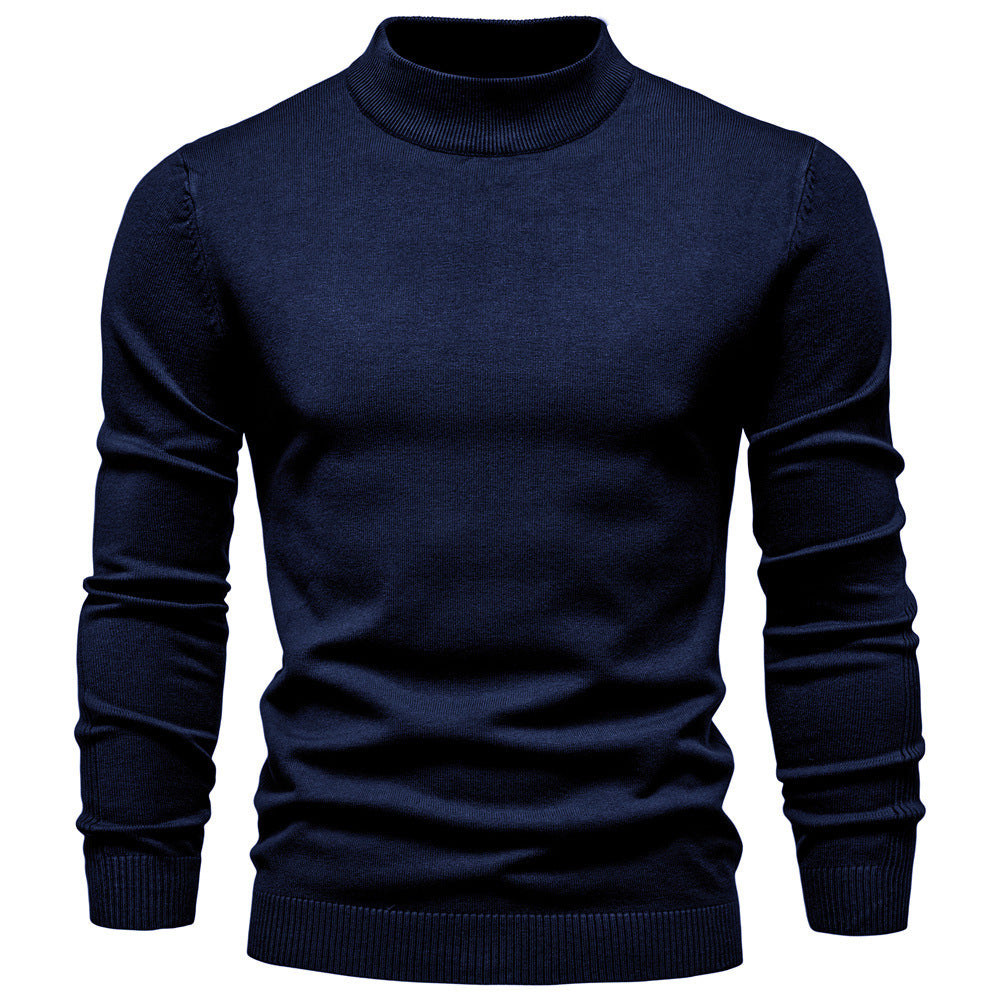 Herren Rollkragenpullover aus weichem Strickmaterial mit feiner Rippstruktur Aliams