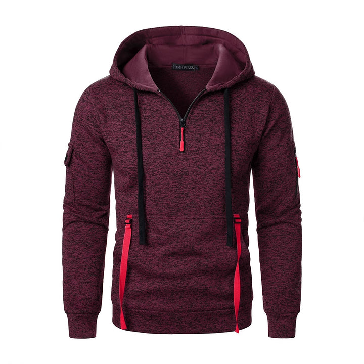 Herren sportlicher Hoodie mit atmungsaktiven Einsätzen und praktischen Reißverschlusstaschen Aliams