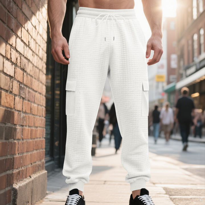 Herren Cargo-Jogginghose mit praktischen Seitentaschen und elastischem Bund Aliams
