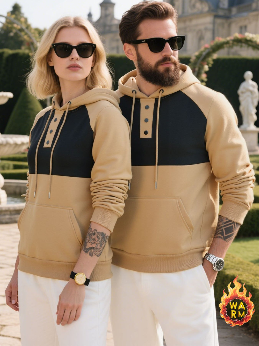 Herren Hoodie mit Knopfleiste und sportlichem Design Aliams