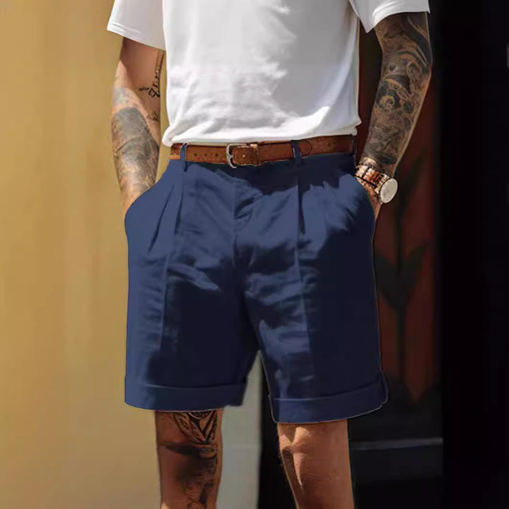 Herren Shorts aus atmungsaktivem Leinen mit praktischem Taschen-Design Aliams