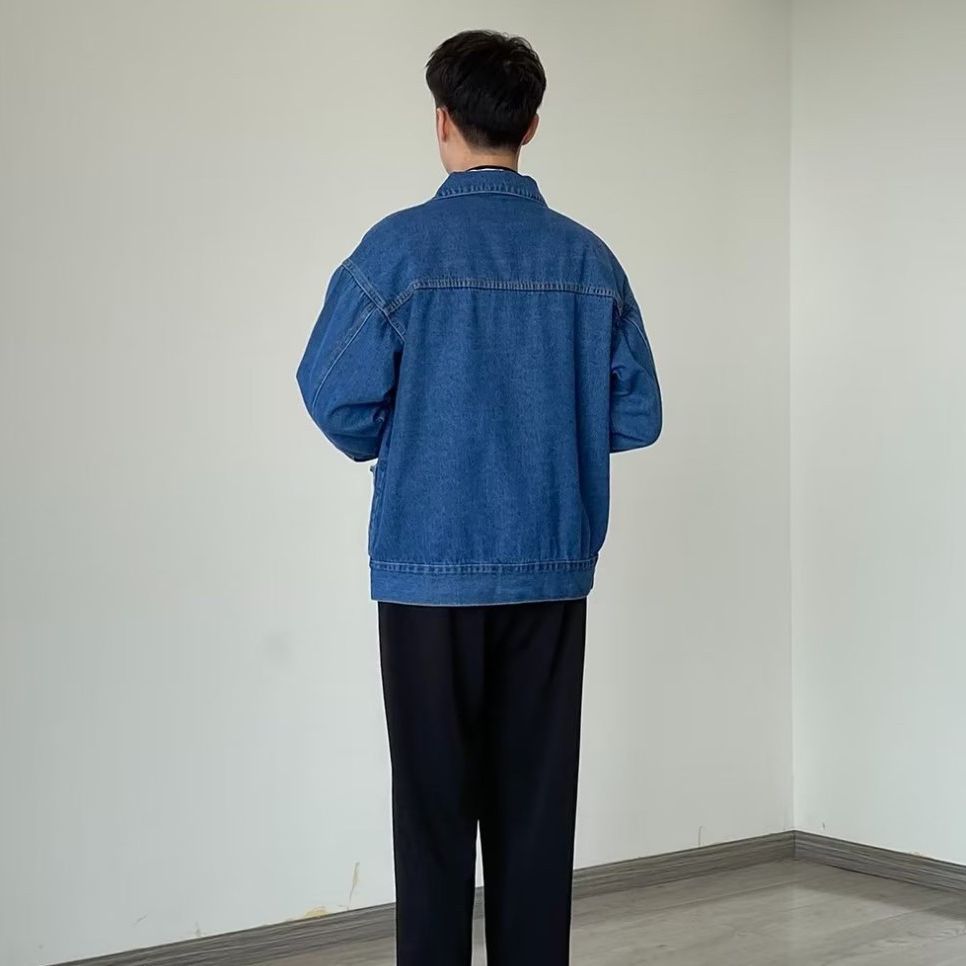 Herren Denim-Überjacke mit praktischen Taschen und klassischem Schnitt Aliams