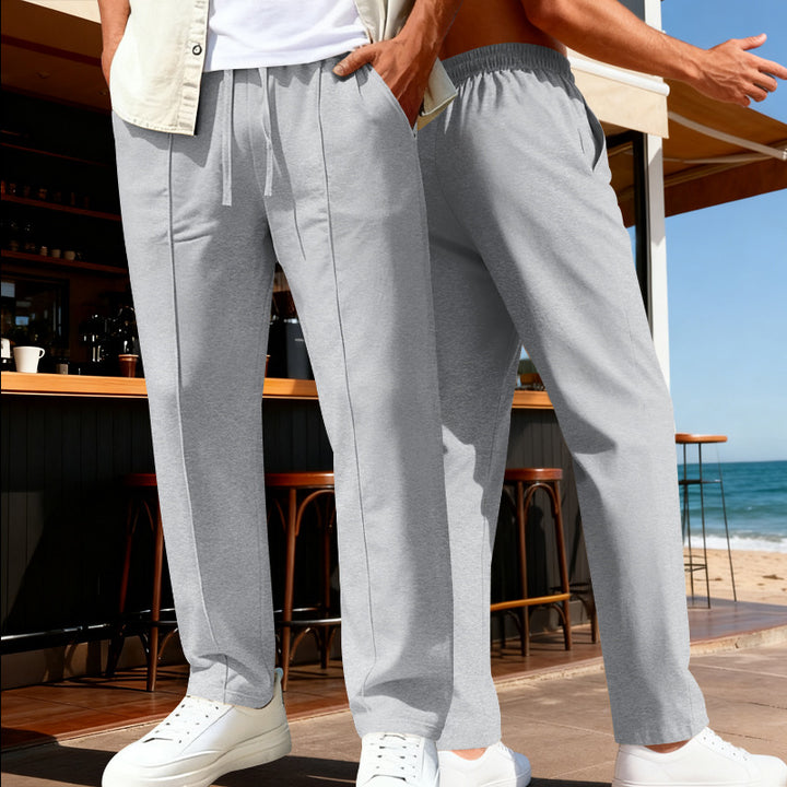 Herren Bequeme und lässige Freizeithose mit elastischem Bund Aliams