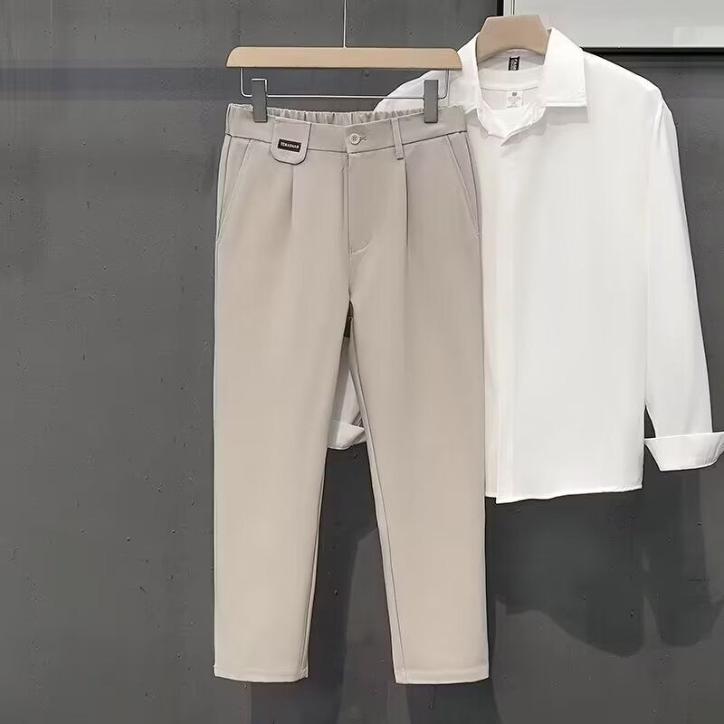 Herren schlanke Chino-Hose mit elegantem Schnitt und atmungsaktivem Material Aliams