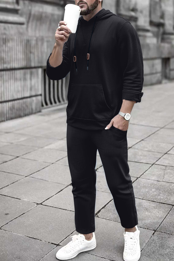 Herren bequemer Hoodie und Jogginghose Set Aliams