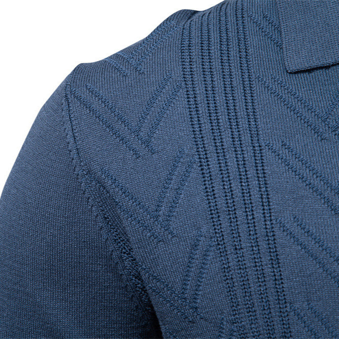 Herren Pullover mit V-Ausschnitt und strukturiertem Design Aliams
