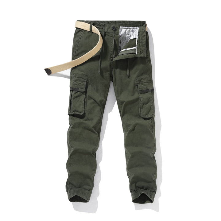 Herren funktionale Cargo-Hose mit elastischen Bündchen und zahlreichen praktischen Taschen Aliams