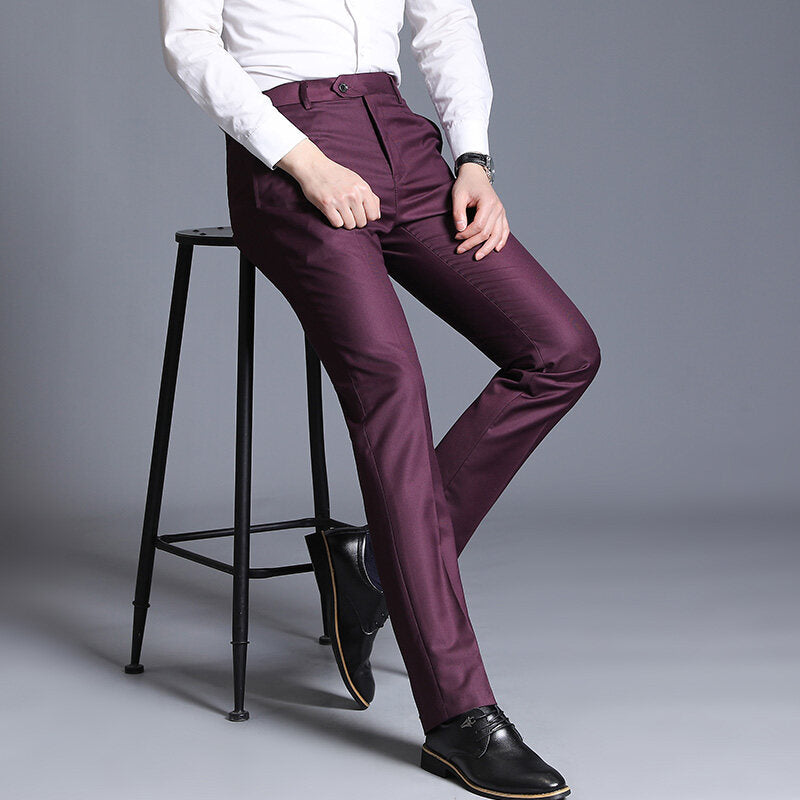 Herren elegante Slim-Fit Anzughose Aliams