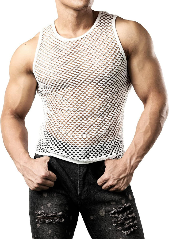 Herren trendiges Netzoberteil Aliams