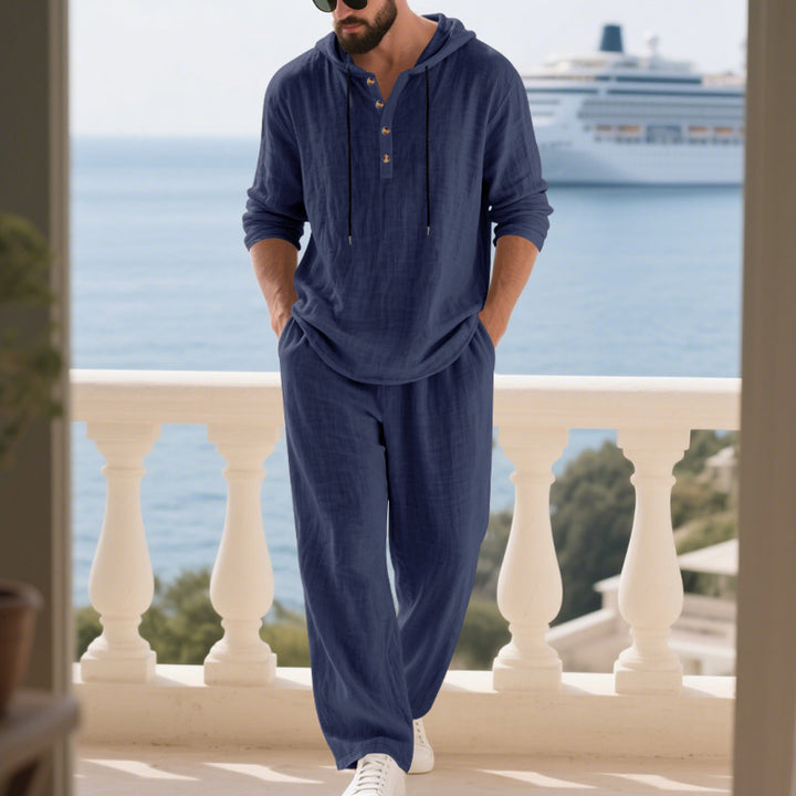 Herren entspanntes Kapuzenset aus leichtem, atmungsaktivem Stoff Aliams