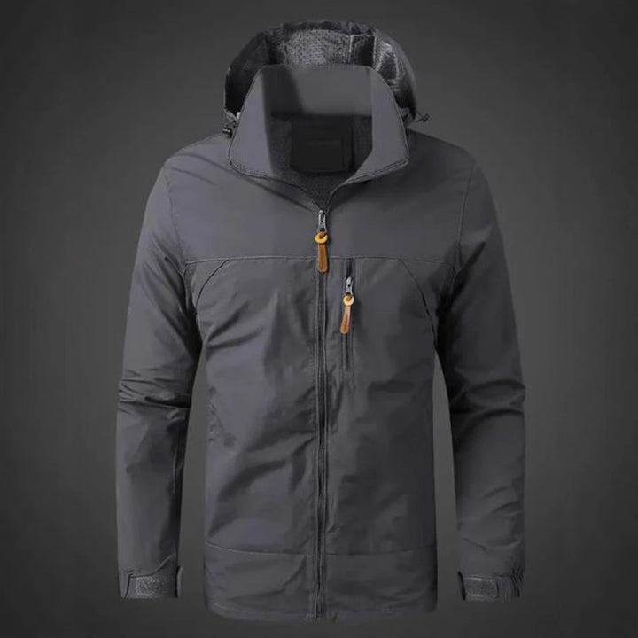 Herren Wetterfeste Funktionsjacke mit verstellbarer Kapuze Aliams