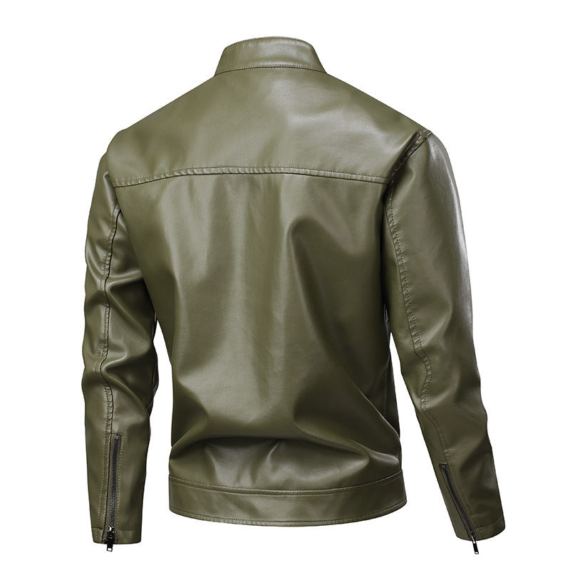 Herren stylische Bikerjacke mit innovativen Steppdetails Aliams