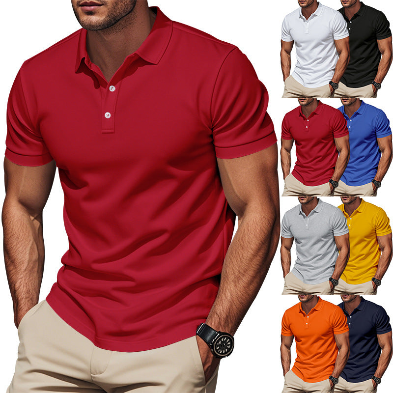 Herren Kurzarm Poloshirt aus atmungsaktivem Baumwollmix mit modernem Kragen Aliams