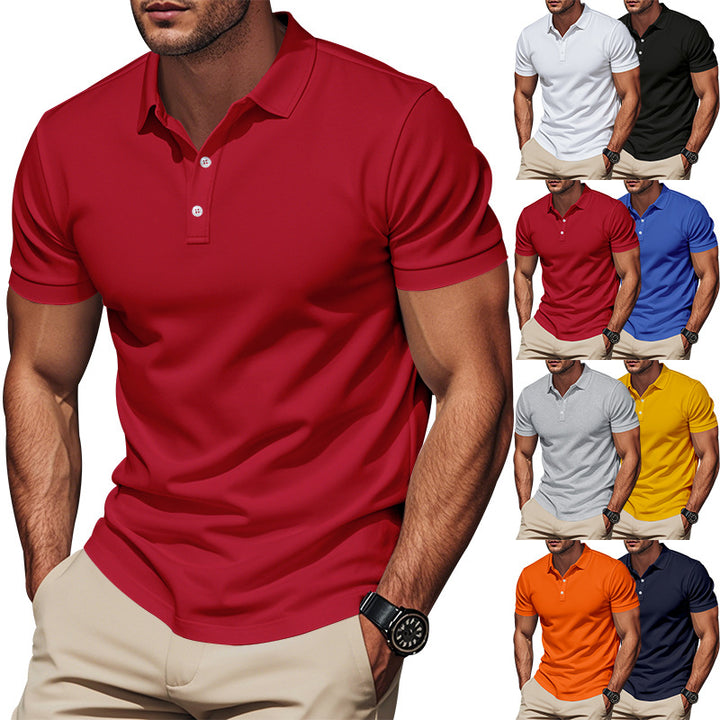 Herren Kurzarm Poloshirt aus atmungsaktivem Baumwollmix mit modernem Kragen Aliams