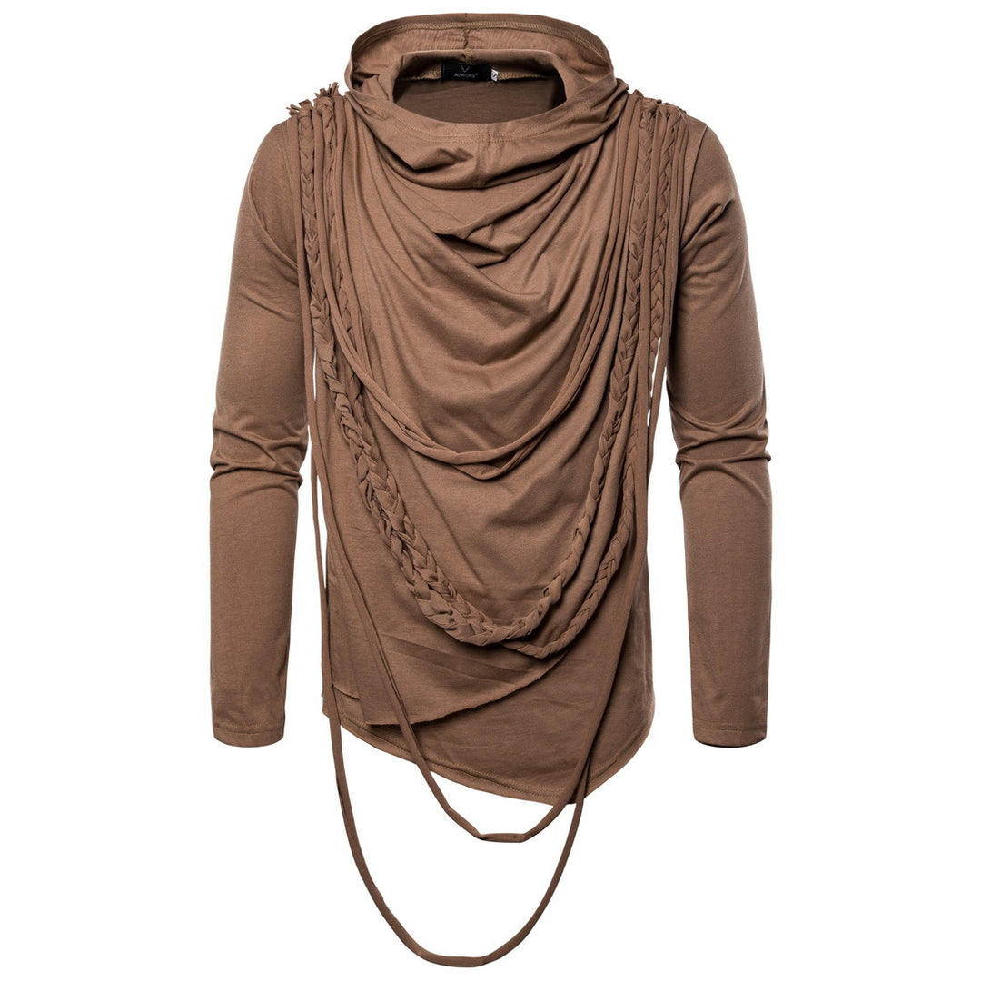 Herren asymmetrisches Kapuzenshirt mit dekorativen Details Aliams