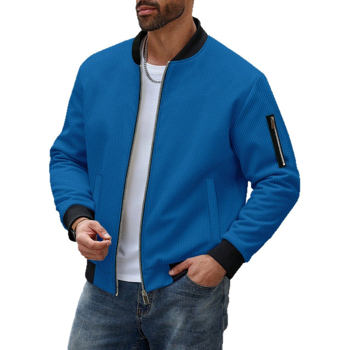 Herren sportliche Bomberjacke mit strukturiertem Material und praktischen Seitentaschen Aliams