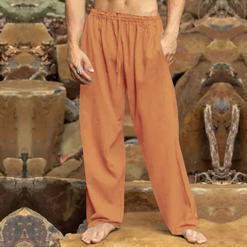 Herren entspannende Freizeithose mit elastischem Bund und praktischen Taschen Aliams