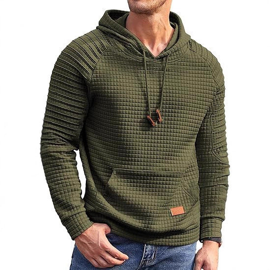 Herren Kapuzenpullover mit strukturiertem Stoff und lässigem Schnitt Aliams