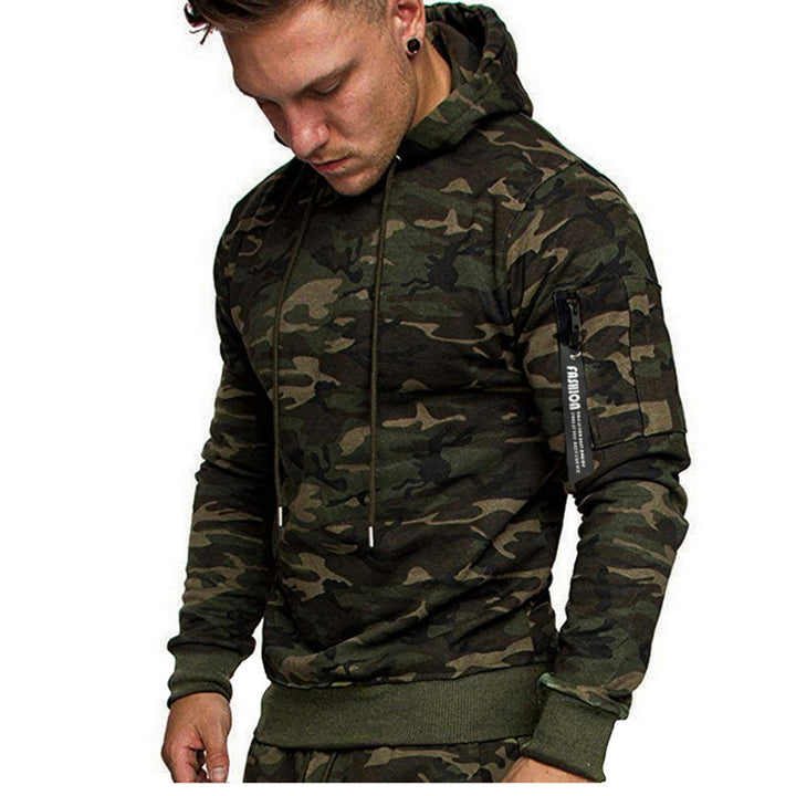 Herren sportlicher Hoodie mit seitlichem Reißverschluss Aliams