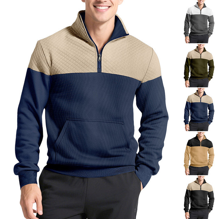 Herren trendiger Stehkragen-Fleece-Pullover Aliams