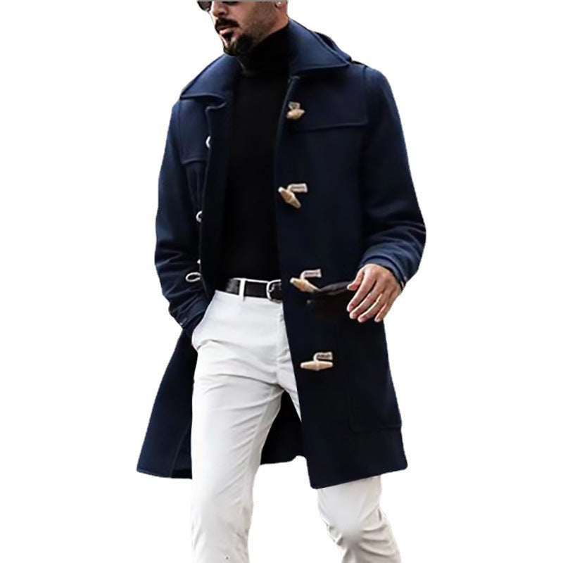Herren eleganter Dufflecoat mit hochwertigen Details und traditionellem Design Aliams